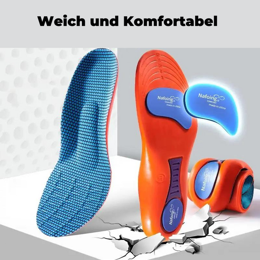 schmerzlindernde Einlegesohlen mit Spezial-Fersenschutz